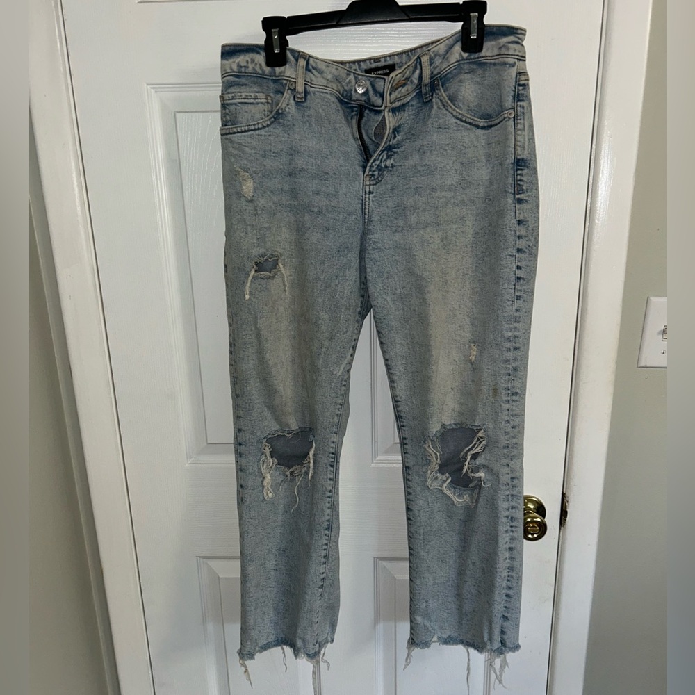 Express Distressed Jeans 90s Ankle Boot